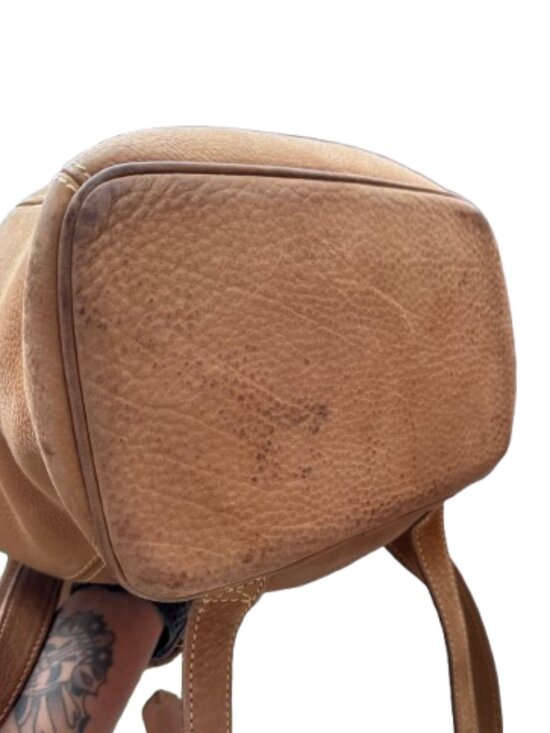 VTG COACH Small Backpack Camel Tan Nubuc Leather 1995 Made in Italy G5E-4938 main image 9